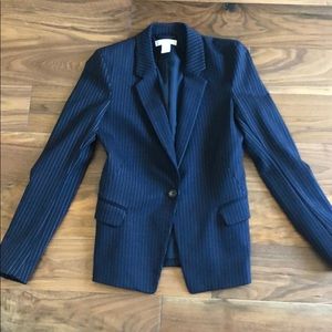 H&M Navy Pinstripe Blazer NWOT